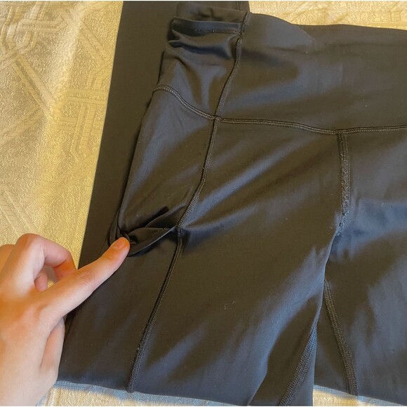 Lululemon Fast Free Crop Women's Size 4 Black Capri Athletic Leggings - Picture 4 of 6
